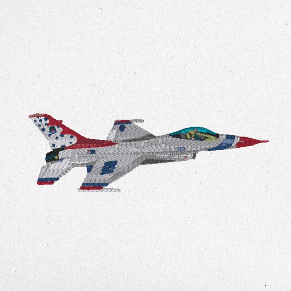 Jet Fighter Embroidery Design
