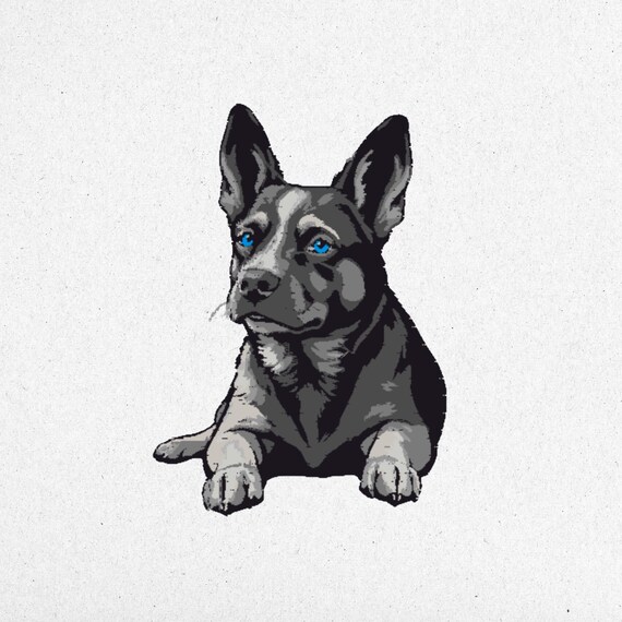 Stunning German Shepherd Embroidery Design | 11x16, 18x25 cm | pes, dst, exp, jef, vp3, hus, xxx, sew, vip, pcs, tap | Digital Download
