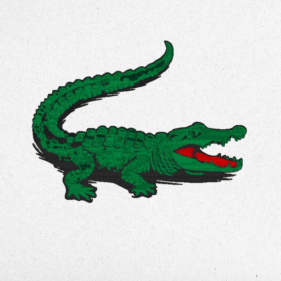 Alligator Embroidery Design - Fierce Crocodile Machine Embroidery File | Instant Download | dst, pes, jef, vp3, sew, xxx, exp
