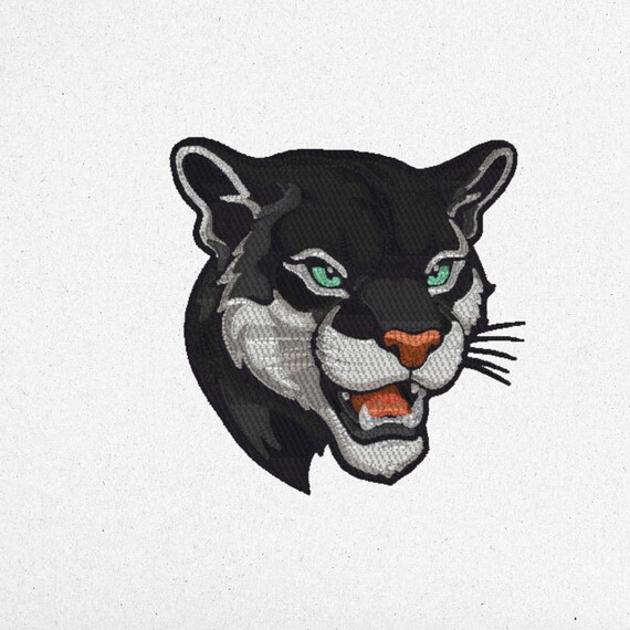 Black Panther Embroidery Design - Digital Machine Embroidery File | Instant Download | dst, exp, pes, pcs, sew, vp3, jef, jef+, xxx