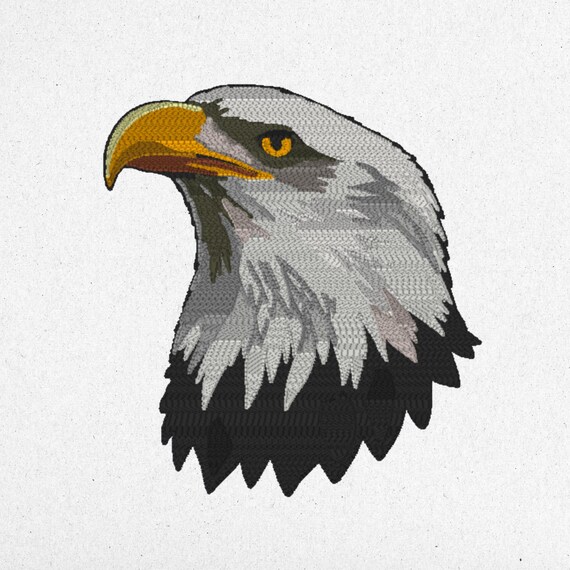 Bald Eagle Embroidery Design - Digital Machine Embroidery File | Instant Download | dst, exp, pes, pcs, sew, vp3, jef, jef+, xxx
