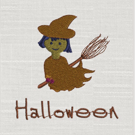 Halloween Embroidery Design, Pumpkin Witch Hat Machine Embroidery Pattern, pes dst jef vp3 exp, Instant Download 3 Sizes