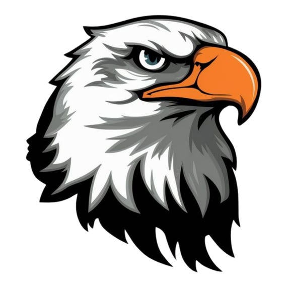 Majestic Bald Eagle Embroidery Design - Digital Download | 3 Sizes | Multi-Format