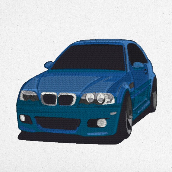BMW Embroidery Design - Car Machine Embroidery File | 20x15 cm | 70,000 Stitches | 11 Colors | Instant Download