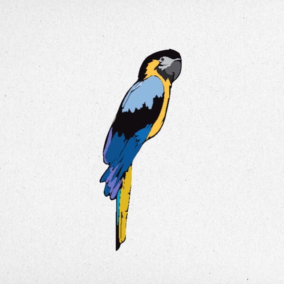 Parrot Embroidery Design - Digital Machine Embroidery File | Instant Download | dst, exp, pes, pcs, sew, vp3, jef, jef+, xxx
