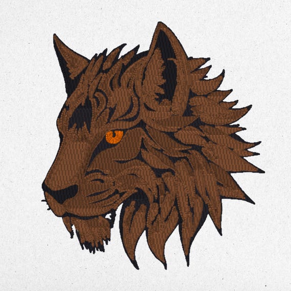 Tiger Head Embroidery Design - Fierce Animal Portrait | pes, dst, exp, vp3, jef, hus, xxx, sew, tap, pcs