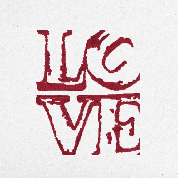 LOVE Embroidery Design - Digital Download | Machine Embroidery File