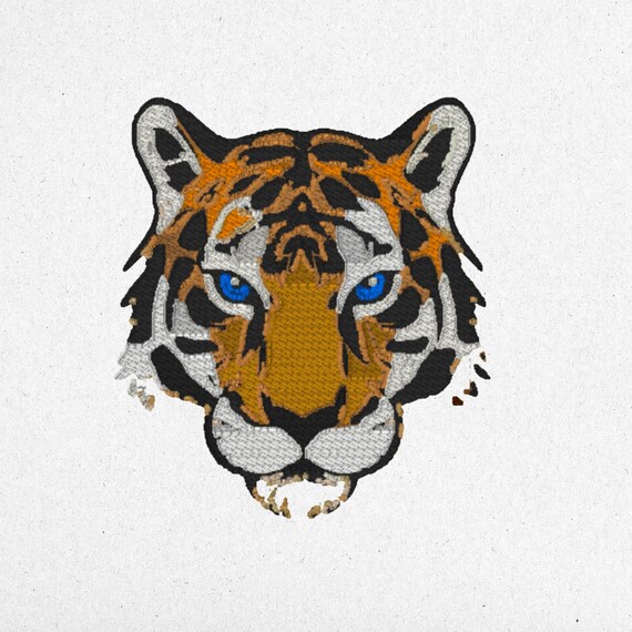 Fierce Tiger Embroidery Design - Wildlife Machine Embroidery - Big Cat Digital Download