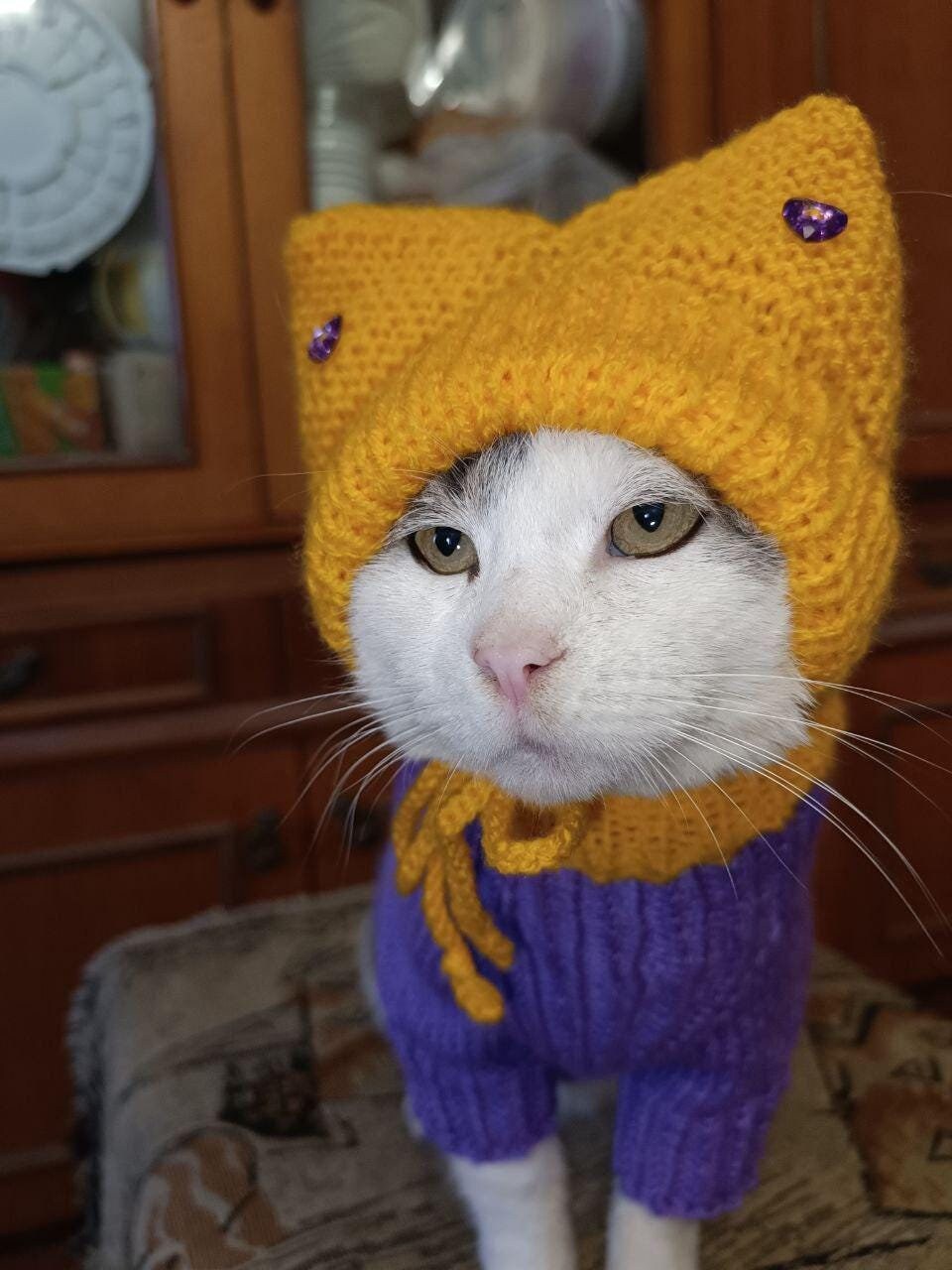 Cappello Invernale Con Orecchie Da Gatto E Pon Pon, Nero/grigio, Regalo Per Amanti Dei Gatti