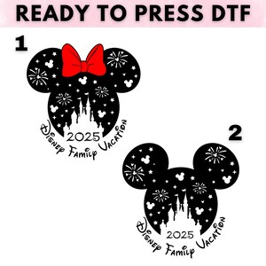 Mickey and Minnie Head DTF Transfer, Ready to Press Disney Couple Design, Cute Matching Shirt Print for Disneyland Trip Outfits