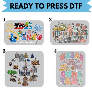 Disney Castle Dtf Transfers,Disney Castle Ready To Press, Disney Water Color Castle Heat Press, Disney Minnie Castle Iron On Transfer