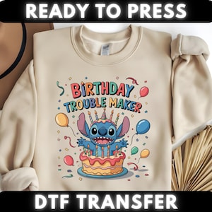 Transferencia DTF de Stitch / Impresión familiar Disney lista para imprimir / Impresión DTF de Lilo y Stitch / Transferencia DTF de cumpleaños de Stitch / Impresión DTF de Disneyland