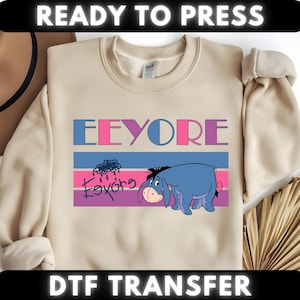 Winnie the Pooh Eeyore DTF Transfer - Winnie Pooh Characters Ready to Press, Tigger Eeyore Piglet Art for DTF Print, Disney Dtf Transfers