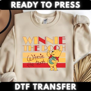 Winnie the Pooh DTF Transfer - Winnie Pooh Characters Ready to Press, Tigger Eeyore Piglet Art for DTF Print, Disney Dtf Transfers