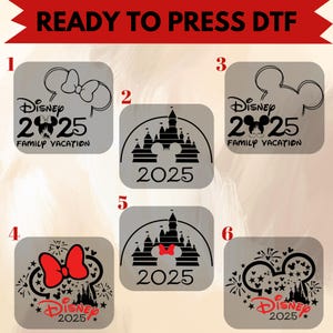 Disney Castle DTF Transfer - 2025 Family Trip Ready To Press, Disney Magic Castle Dtf Print, Disney Family DTF Press, Disney Squad Dtf Print