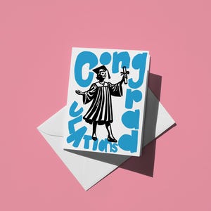 ConGRADulations-Karte - Glückwunschkarte für neuen bestandenen, lustige abschluss karte, einzigartiges abschlussgeschenk, feiern erfolg