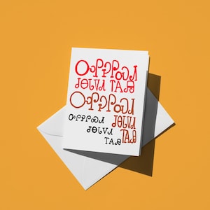Biglietto d'auguri Cherokee per la festa del papà in sillaba: design semplice e colorato con messaggio sentito, regalo unico per papà
