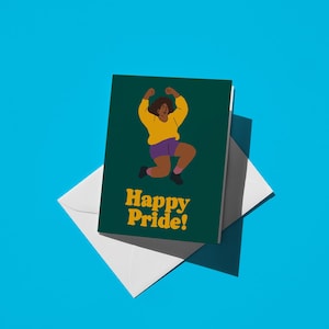 Carte de voeux de fierté LGBTQ - Impression d'art LGBTQ colorée, cadeau mignon juste parce que pour les amis et la famille, carte de célébration du mois de la fierté