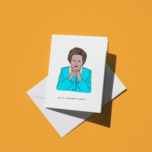 Margaret Thatcher Valentinstag Karte, Einzigartige Grußkarte für Sie, Ihn und Paare