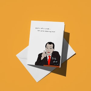 Cartão de Dia dos Namorados de Richard Nixon, Cartão de felicitações exclusivo para ele, ela e casais,