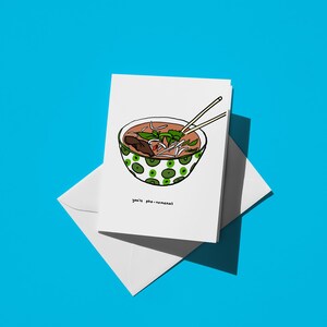 Cartão de Dia dos Namorados You're Pho-nomenal | Trocadilho Pho engraçado e nota romântica para casais | Saudação única para amigos ou amantes