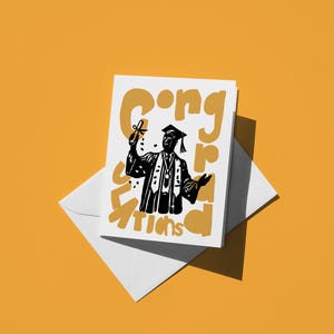 Cartão ConGRADulations - Cartão de felicitações para recém-formados, Cartão de formatura engraçado, Presente de formatura exclusivo, Comemore o sucesso