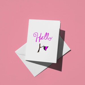 Hola Dalí / Tarjeta de felicitación divertida / Linda tarjeta artística inspirada en Salvador Dalí y regalo único para amigos y familiares