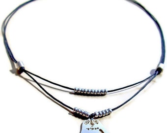 Protection Necklace with Silver Hamsa Hand Charm