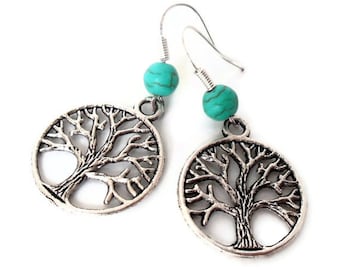 Tree of life Sterling silver Earrings - love, wisdom, rebirth, strength, forgiveness, friendship and prosperity.