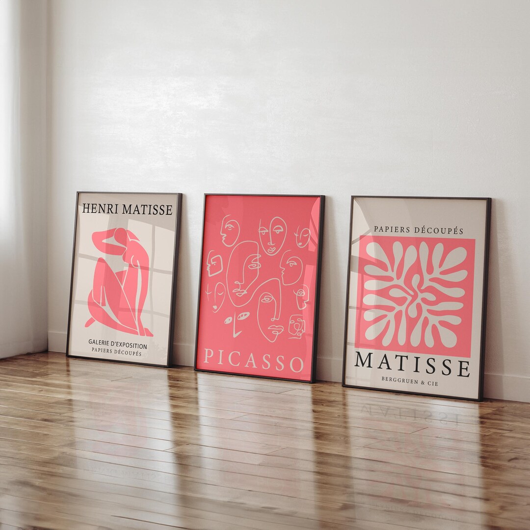 Blush Pink Henri Matisse Set of 3 Prints for Bedroom Wall Art Henri ...