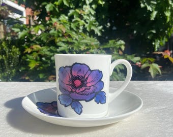 Vintage Teacup Candle – Upcycled Soy Wax Candle – Cottagecore Decor – Sustainable Gift for Her
