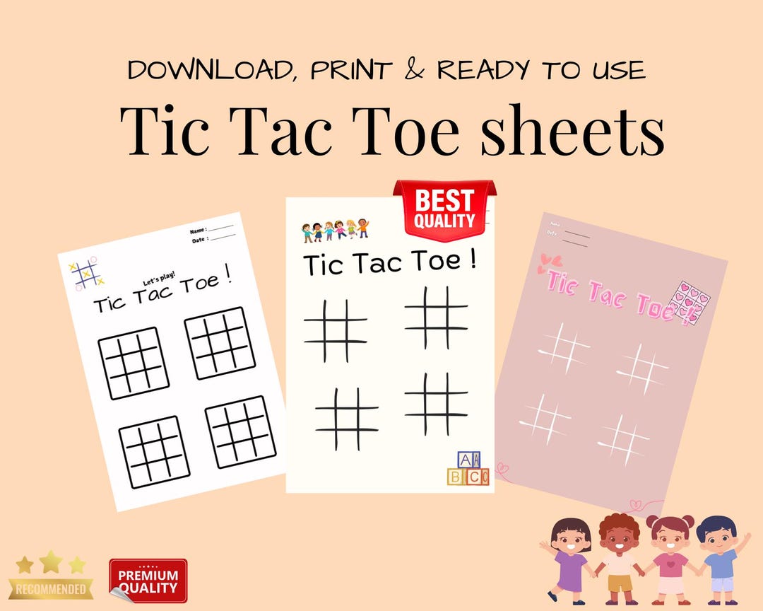 Printable Tic Tac Toe Sheets Fun - Il 1080xN.6524079906 Fzmu 