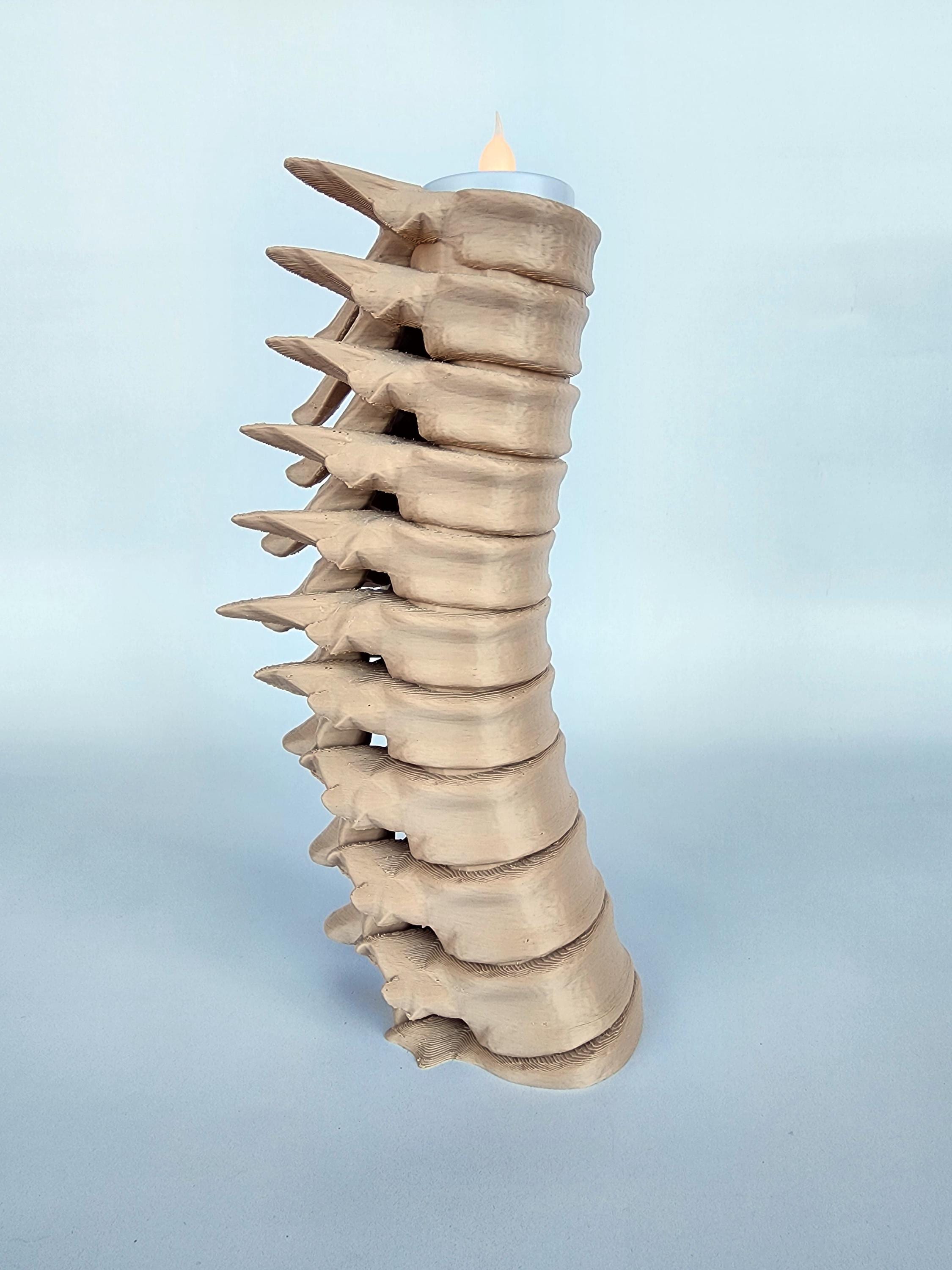 Spine Tea Light Candle Stick - 3D Printed - Inspired by Harry Potter (1 Piece)