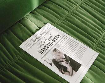 Wedding Newspaper / Wedding Newspaper Template / Wedding Template / Wedding / Wedding Magazine