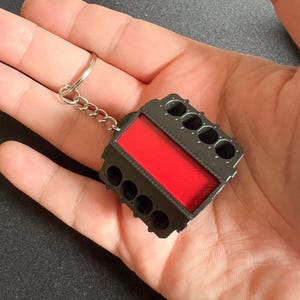 3D-Printed V8 Engine NFC Keychain – Tap to Share Profile | Digital Business Card | NTAG215