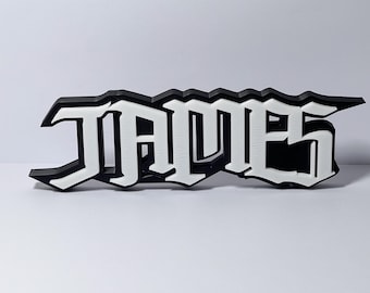Attack on Titans Custom Nameplate – 3D Printed Anime Desk Decor | Personalized Attack on Titan Art Gift for Manga Fans
