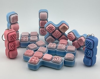 Mechanical Keyboard Keycap Clicker Cube – 3D Printed Fidget | Keychain or Desk
