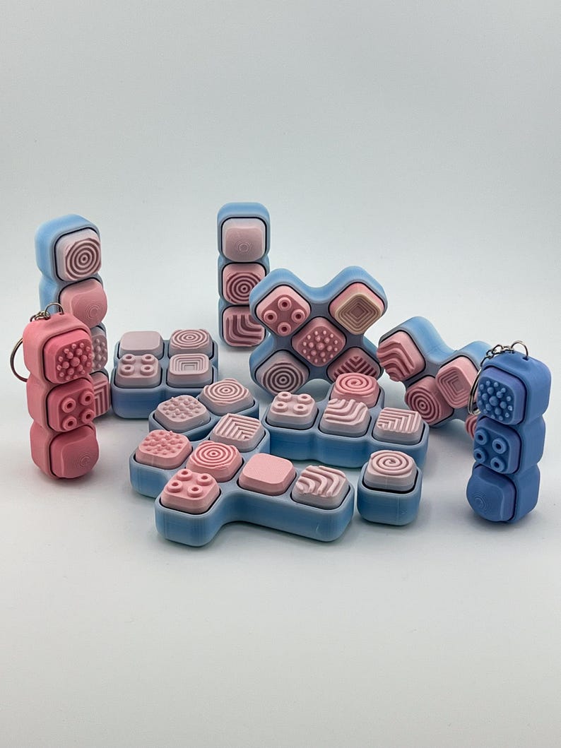 Mechanical Keyboard Keycap Clicker Cube – 3D Printed Fidget | Keychain ...