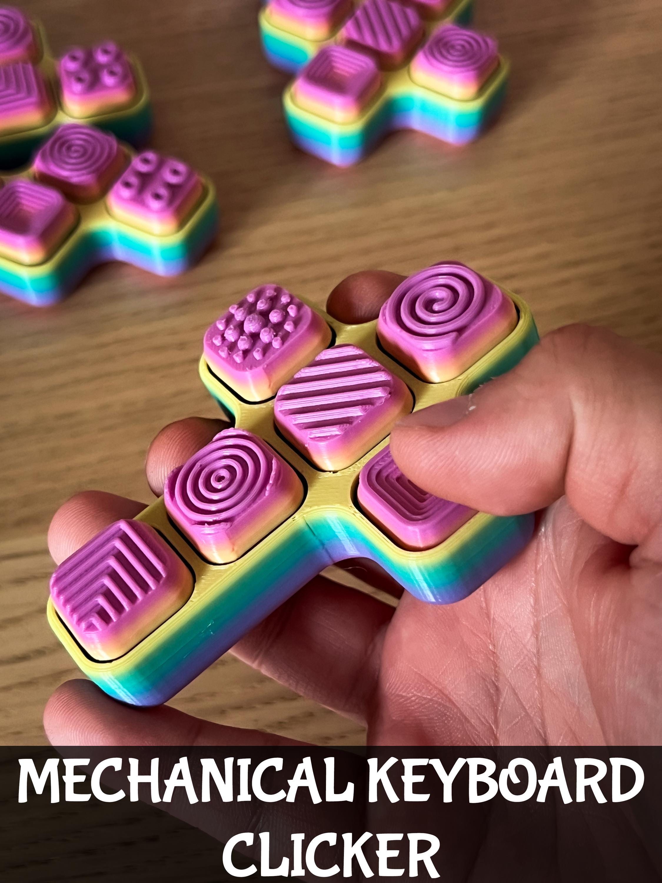 Keycap Clicker Mechanical Keyboard Keycap Clicker Cube – 3D Printed Fidget | Keychain ...