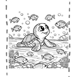 10 Digital Pages: Reptiles and Amphibians Coloring Adventures - Part 4