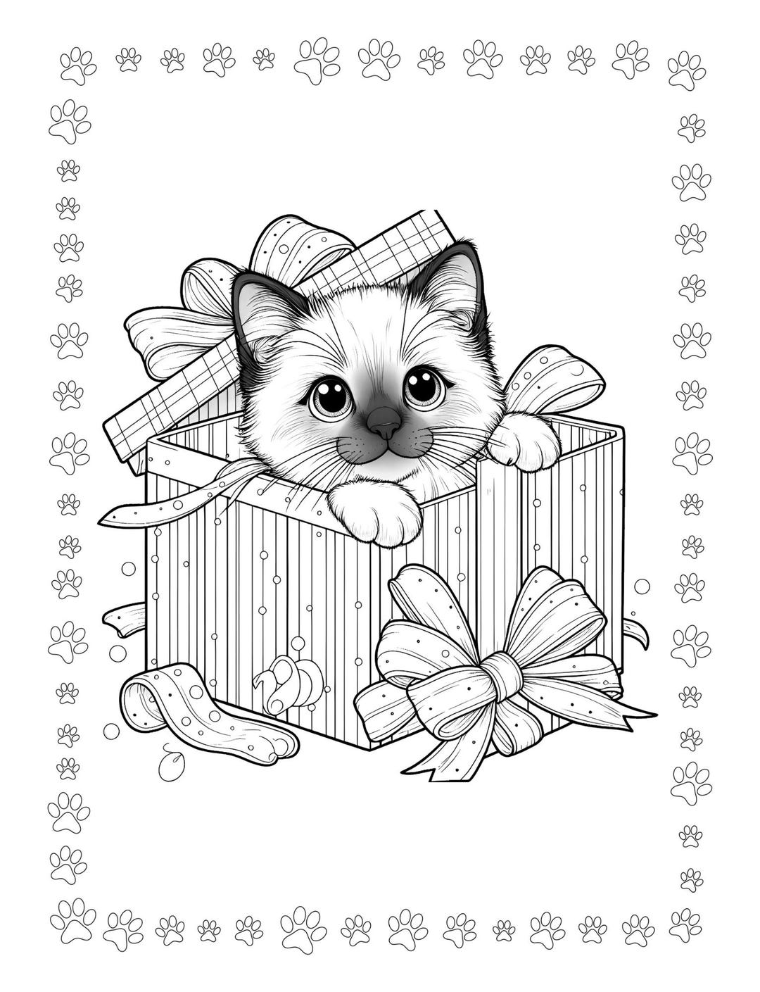 10-page Printable Kitten Coloring Book – Purr-fect Fun for Kids