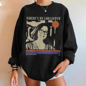 Wit lotus Victoria Ratliff Lorazepam jaren 90 shirt, grappig sweatshirt, trending virale hoodie 5425AT31
