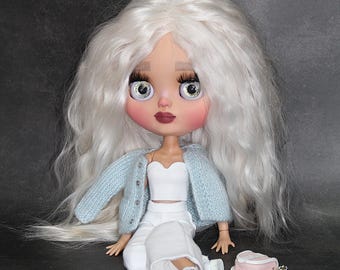OOAK Custom Blythe Doll – prachtige pop met 4 kleuren, ogen, fel haar
