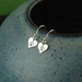 Sterling silver paw print heart charm earrings, heart charm, cat paw, dog paw, heart charm, cat jewelry, dog jewelry, pets, mother's day