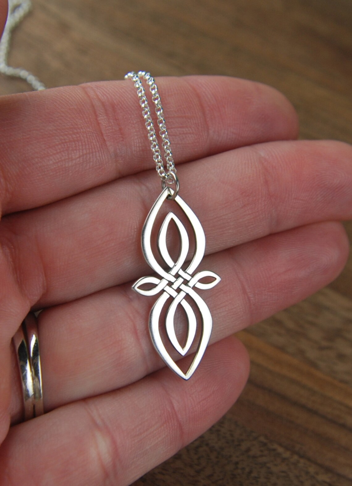 Celtic Knot Infinity Pendant Necklace in Sterling Silver Etsy