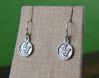 Oxidized Sterling Silver Lily of the Valley Earrings: Botanical Charm