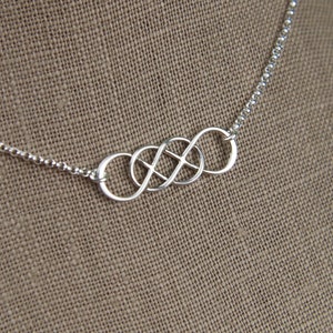 Entwined Sterling Silver Infinity Necklace: Friendship Jewelry