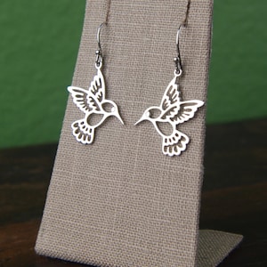 Sterling Silver Hummingbird Earrings: Lightweight Bird Charms