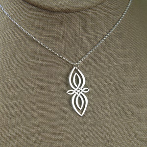 Celtic knot infinity pendant necklace in sterling silver, unique infinity, Irish jewelry, infinity necklace, large infinity, mother's day