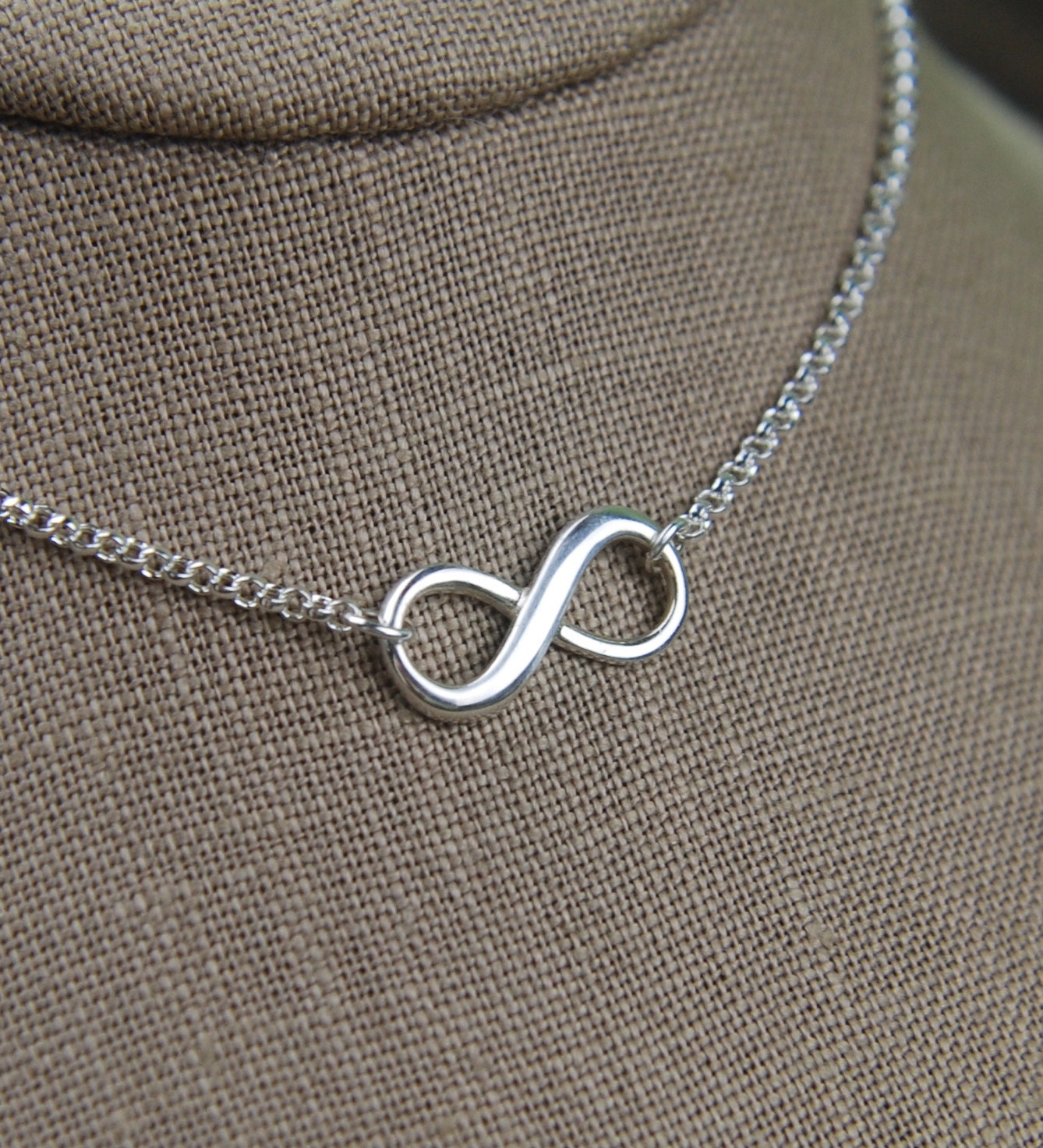 Infinity Symbol Necklace in Sterling Silver Sturdy Infinity Etsy